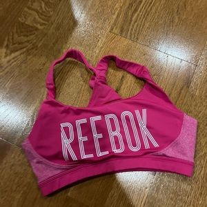 pink rebok sports bra